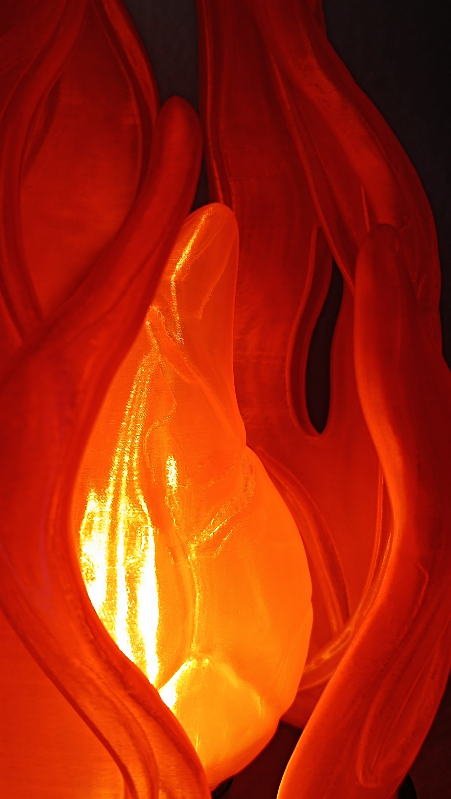Detalle del núcleo iluminado de Ascuas