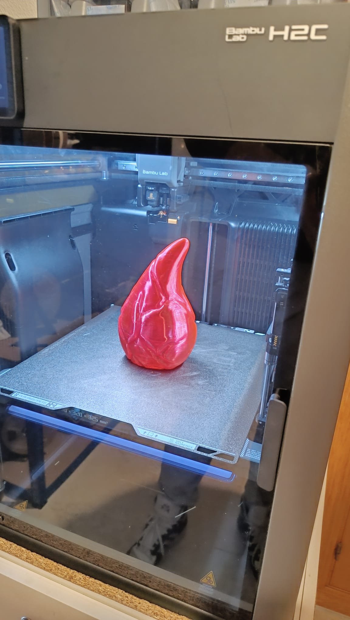 Núcleo de Ascuas durante la impresión 3D